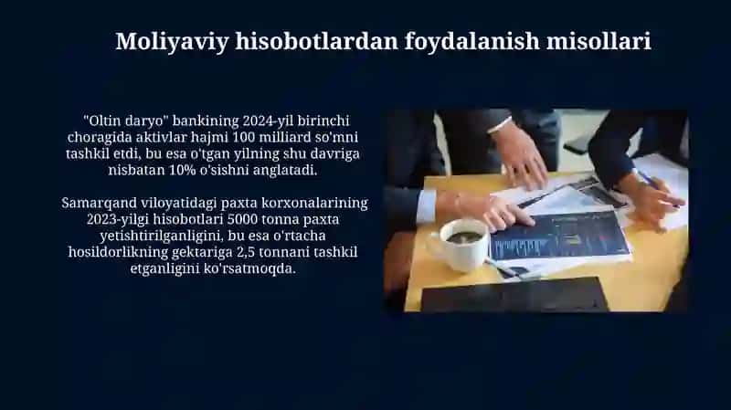 Moliyaviy holat to'g'risidagi hisobot 4