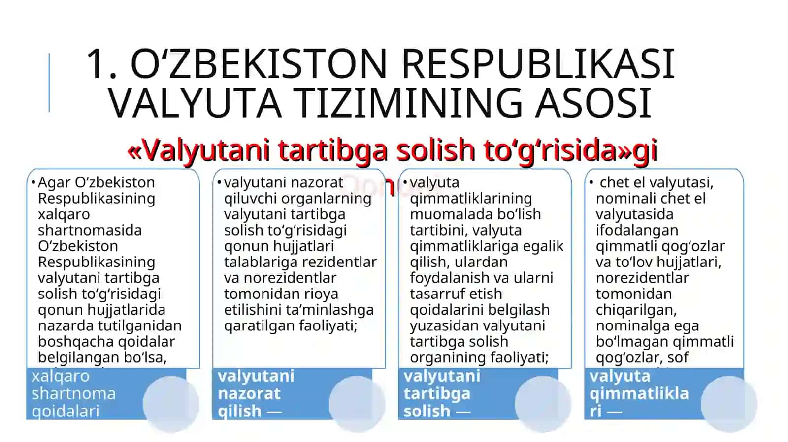 O‘ZBEKISTON RESPUBLIKASI VALYUTA TIZIMI 4