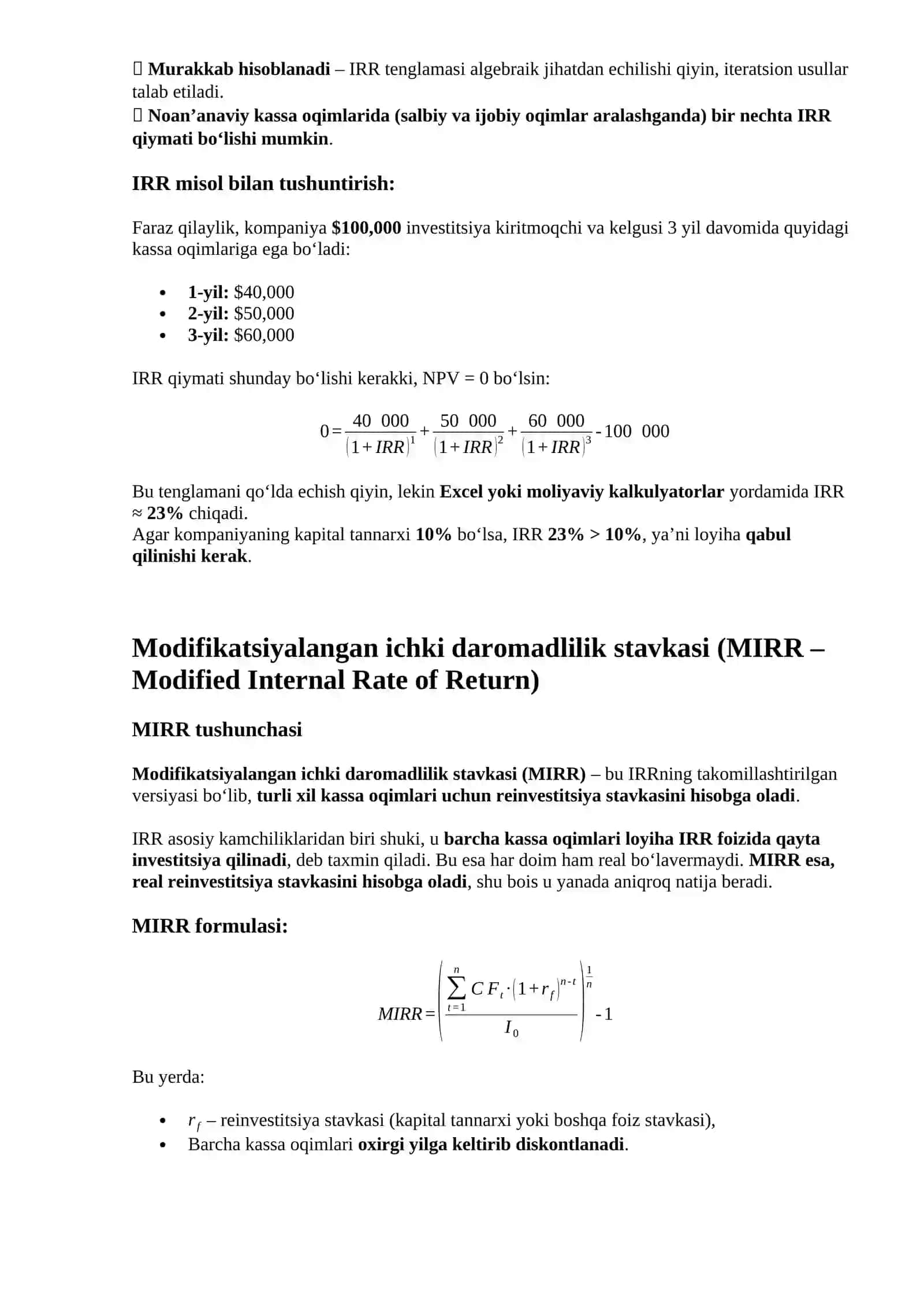 Kapitalni budjetlashtirish tahlili 4