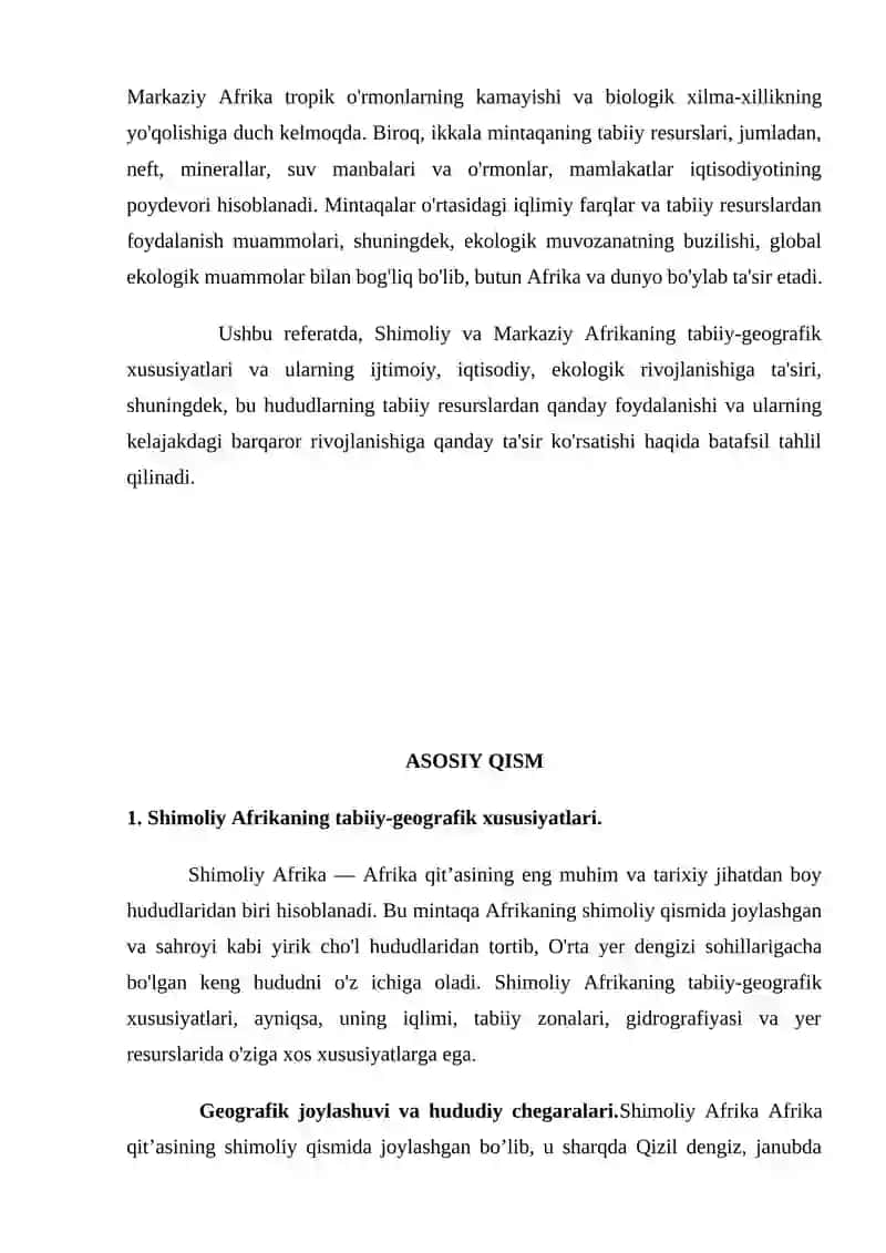 Shimoliy va Markaziy Afrika TGR 4