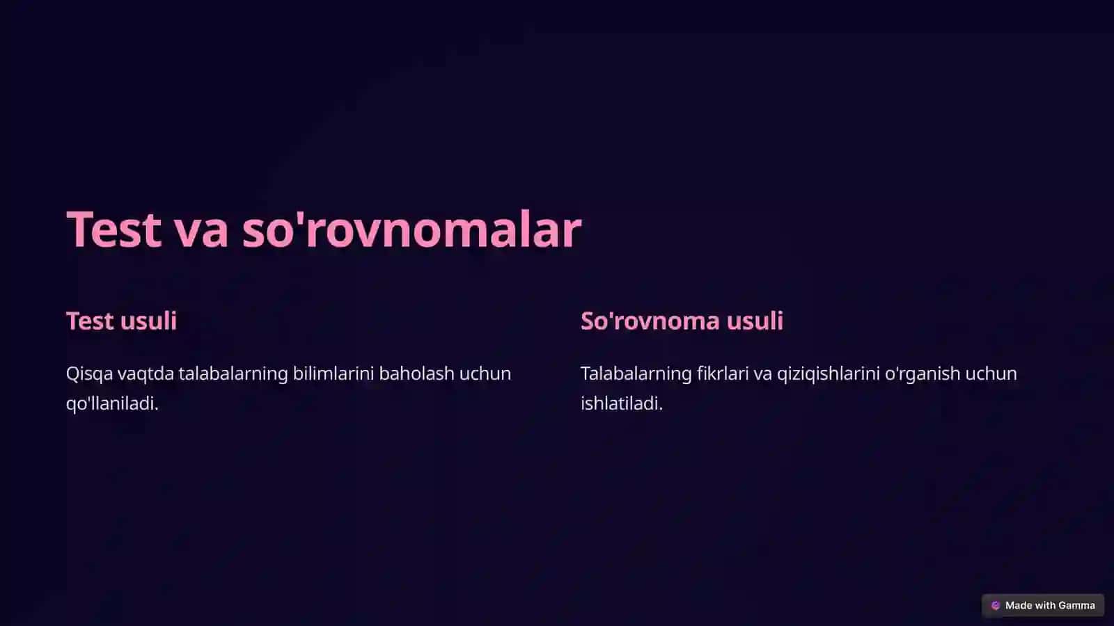 Maxsus fanlarni o'qitish metodikasi tadqiqot usullari 4