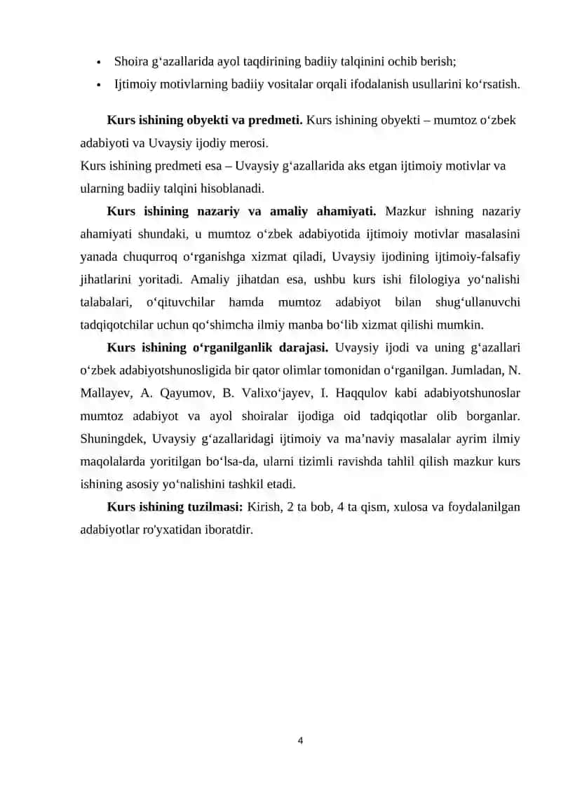 Uvaysiy g‘azallarida ijtimoiy motivlar 4