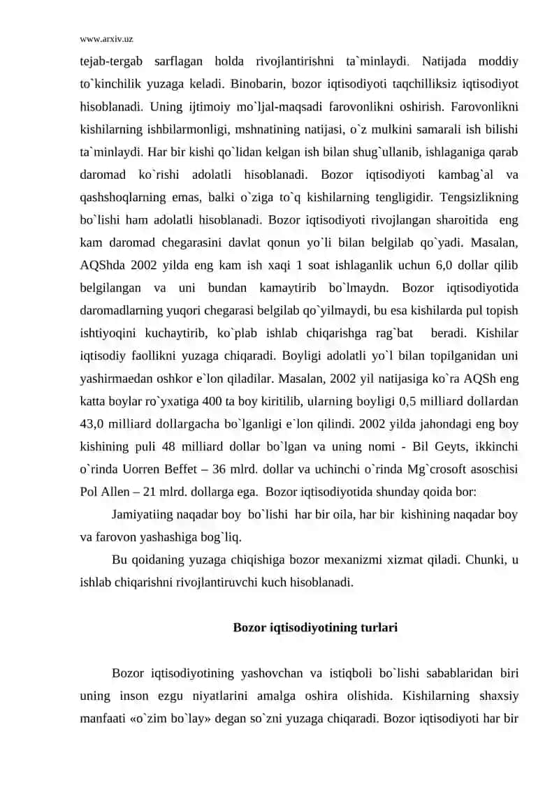 Bozor iqtisodiyoti belgilari 4