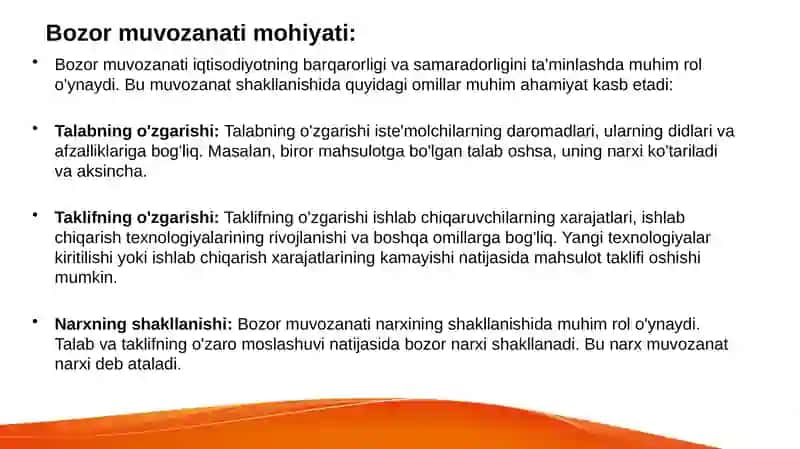 Bozor muvozanati 4