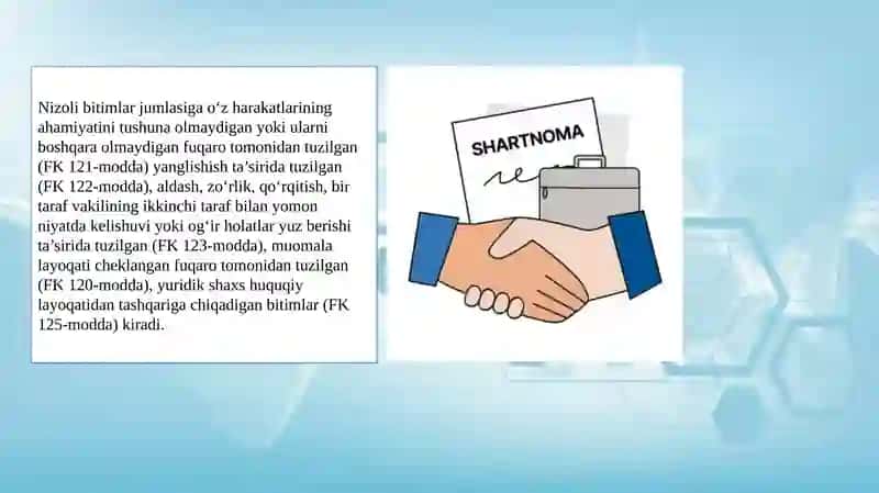 Bitimlarni haqiqiy emas deb topish 4