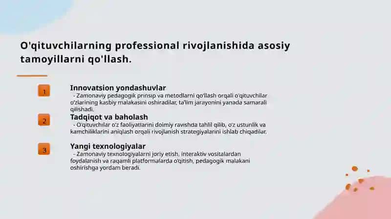 Pedagogik kasbiy kompetentligini rivojlantirish 4