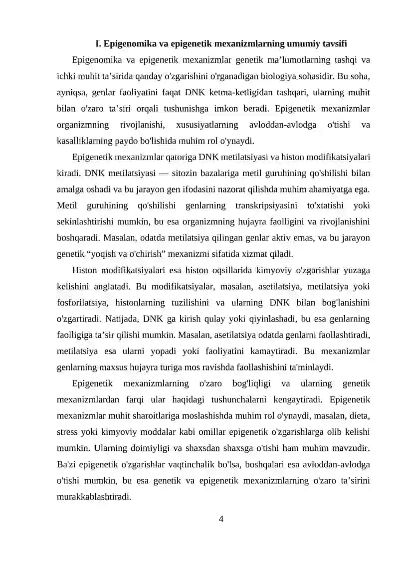 Epigenomika va Epigenetika 4