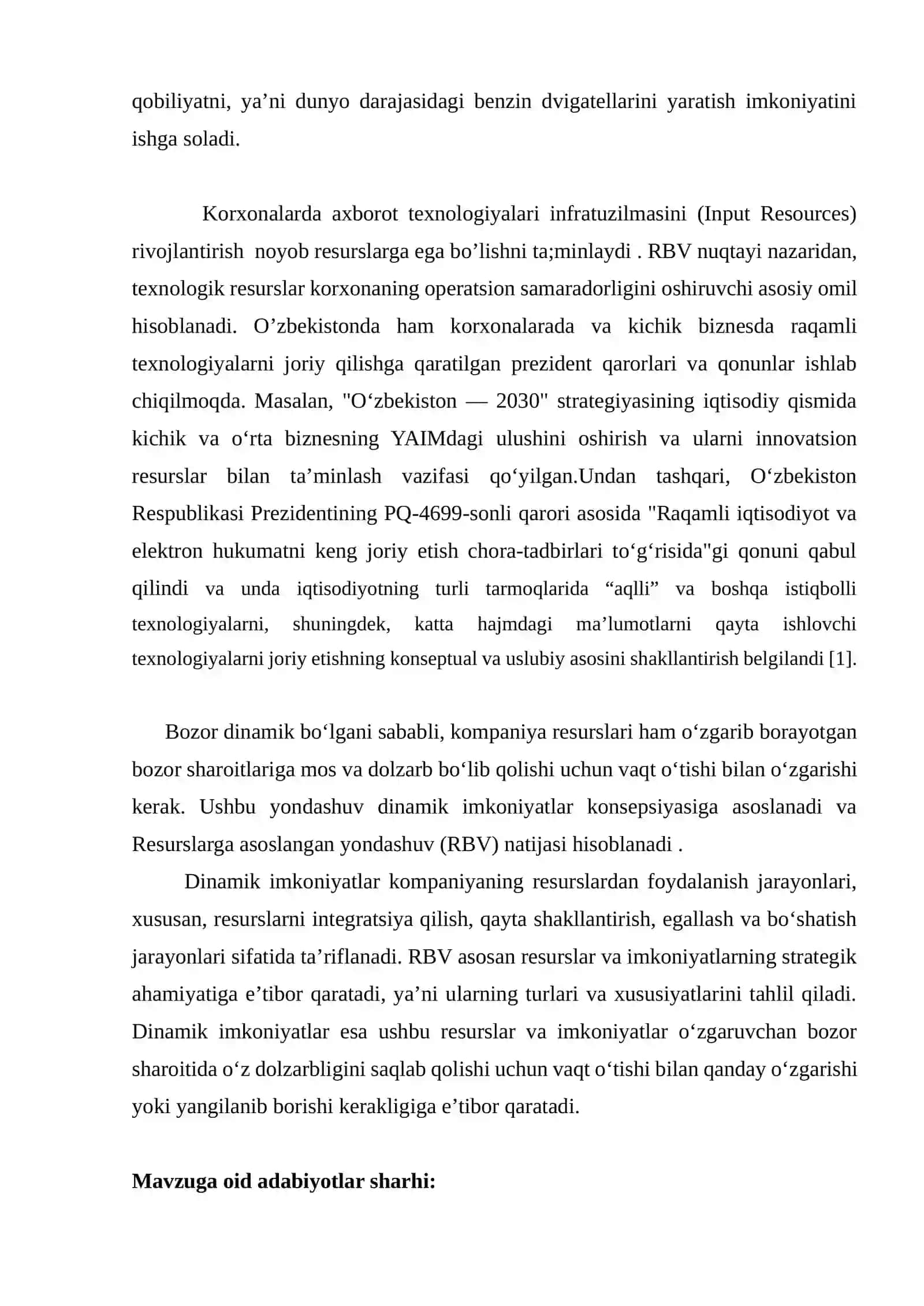 Resurslarga asoslangan yondashuv (RBV) va raqobat ustunligi 4
