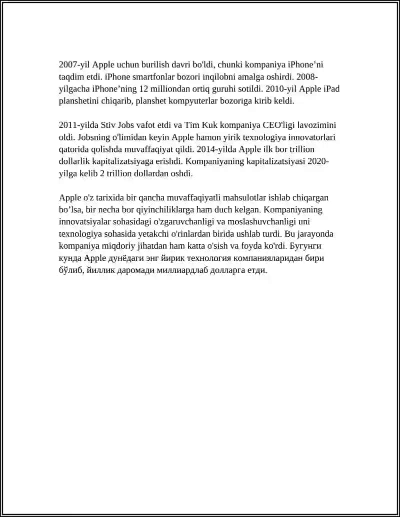 APPLE KOMPANIYASI 4