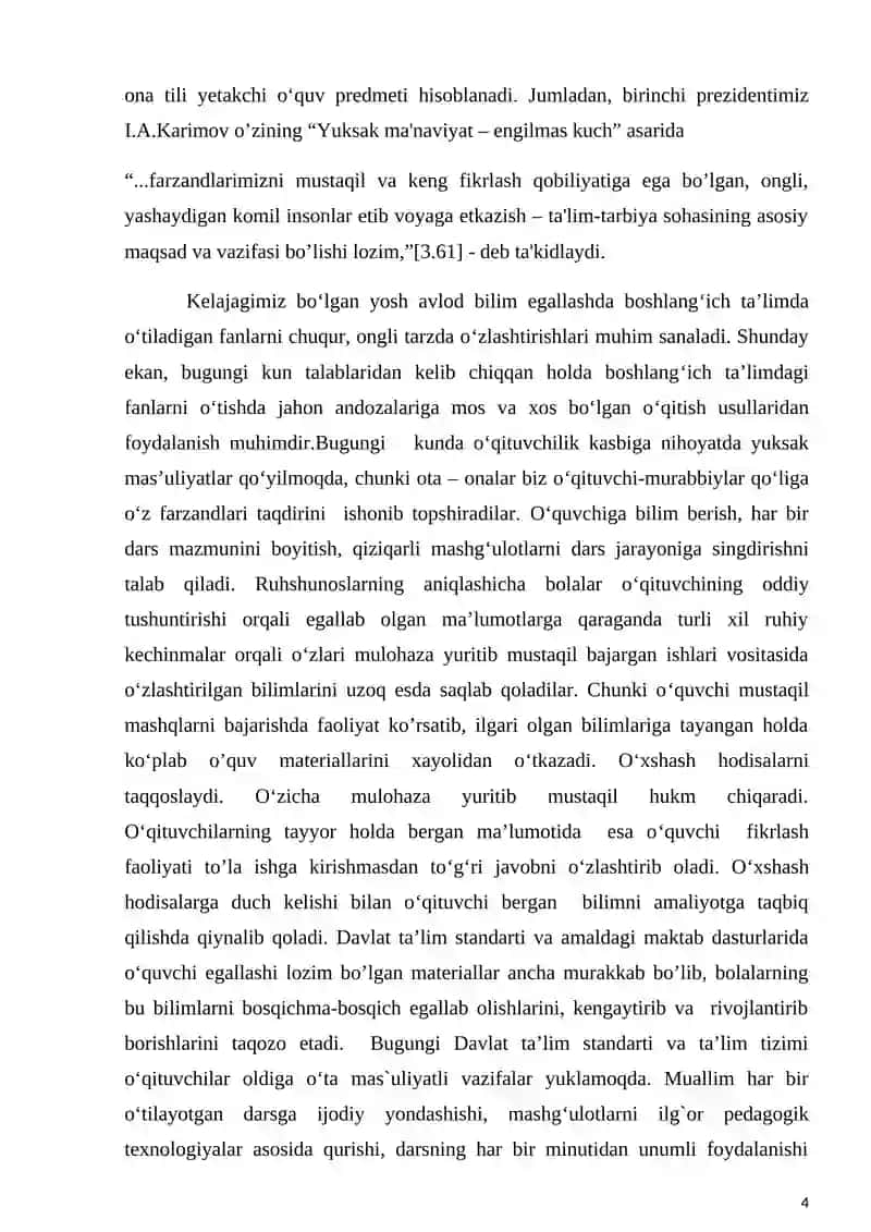Ona Tili O'qitish Metodikasi 4