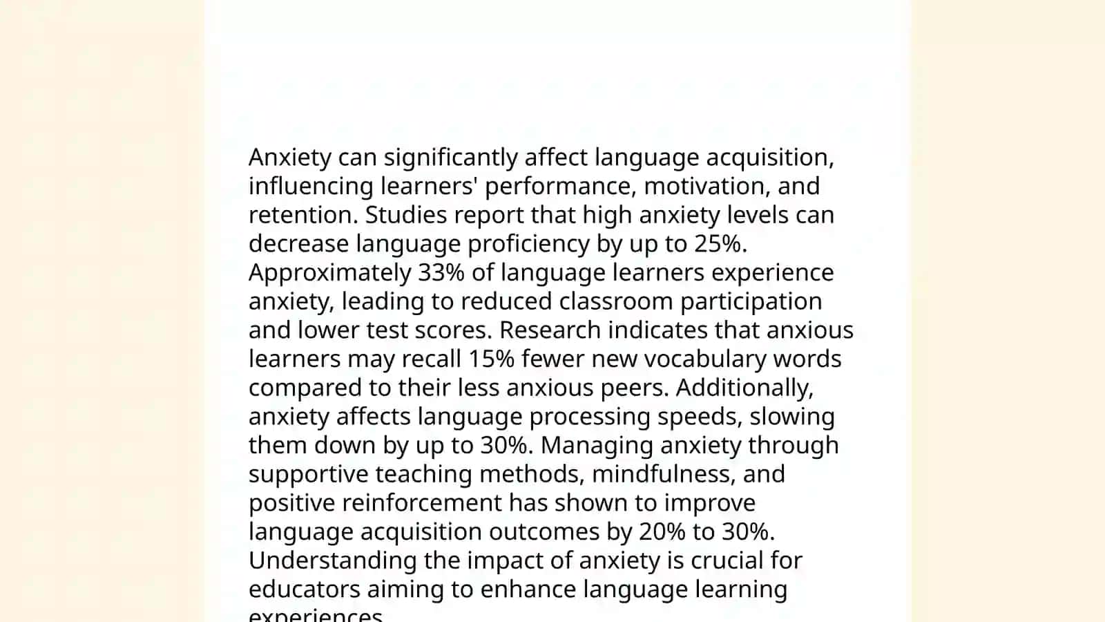 Understanding Learner Characteristics:Psychological Factors and Language Development 4