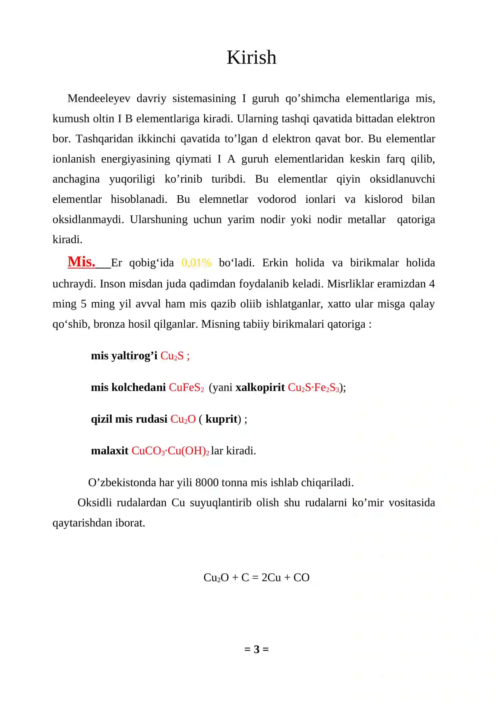 Mis(II) nitratning olinishi va xossalari 4