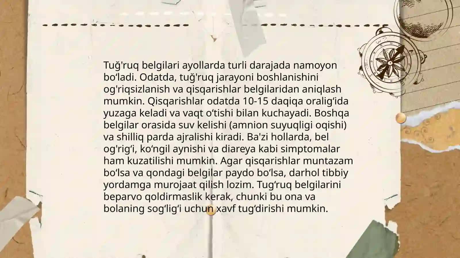 Tug'ruq haqida tushuncha 4