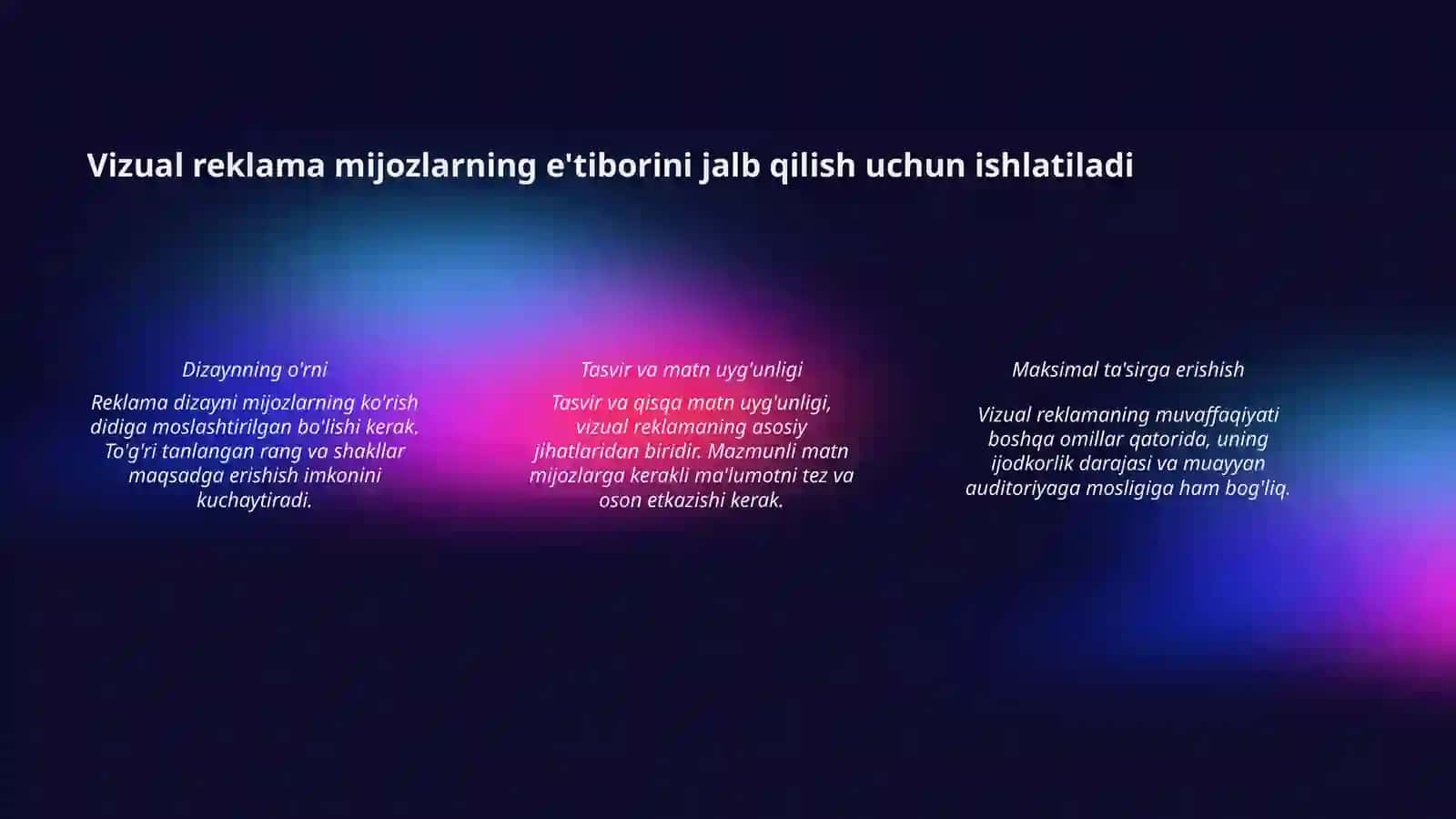 Reklama idrok etish, reklama turlari 4