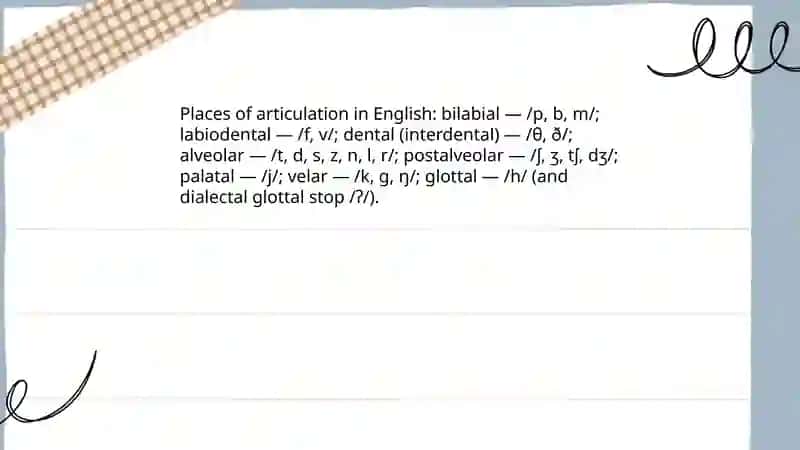 The Consonant System of English 4