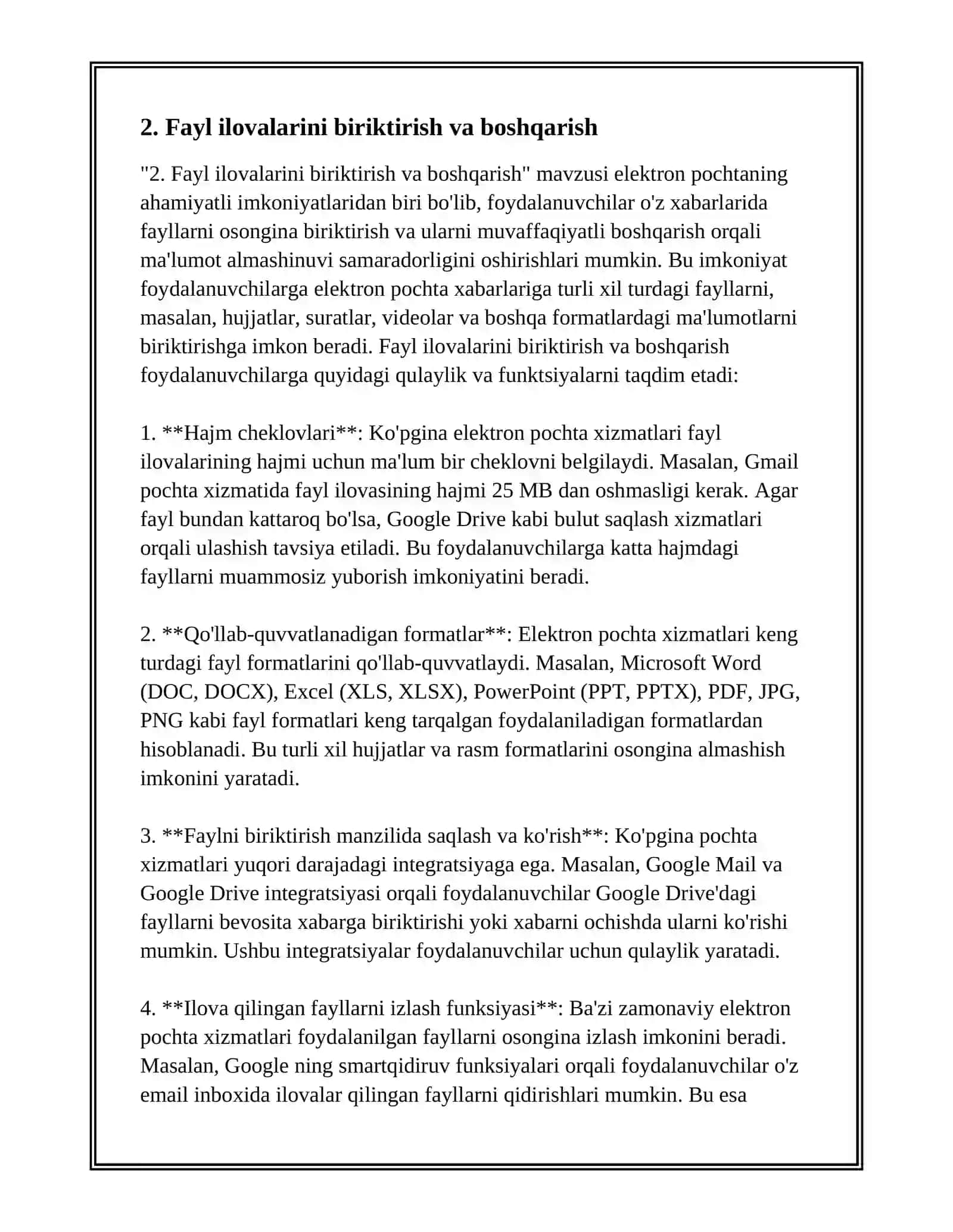 ELEKTRON POCHTANING IMKONIYATLARI 4