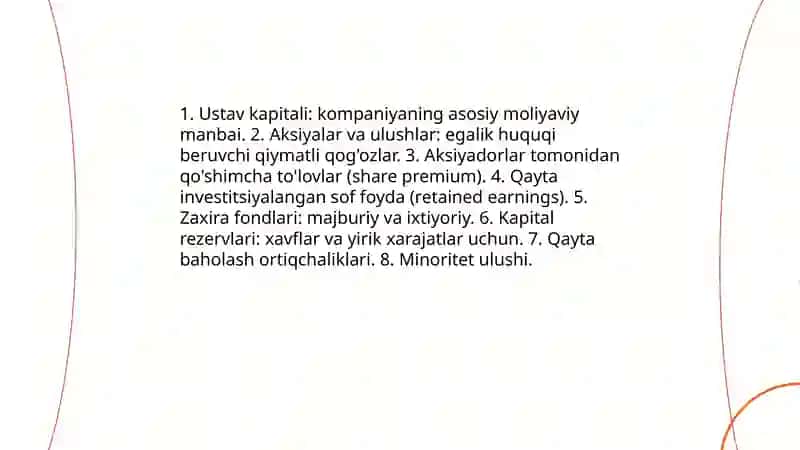 Xususiy kapital tarkibi va uning tahlili 4