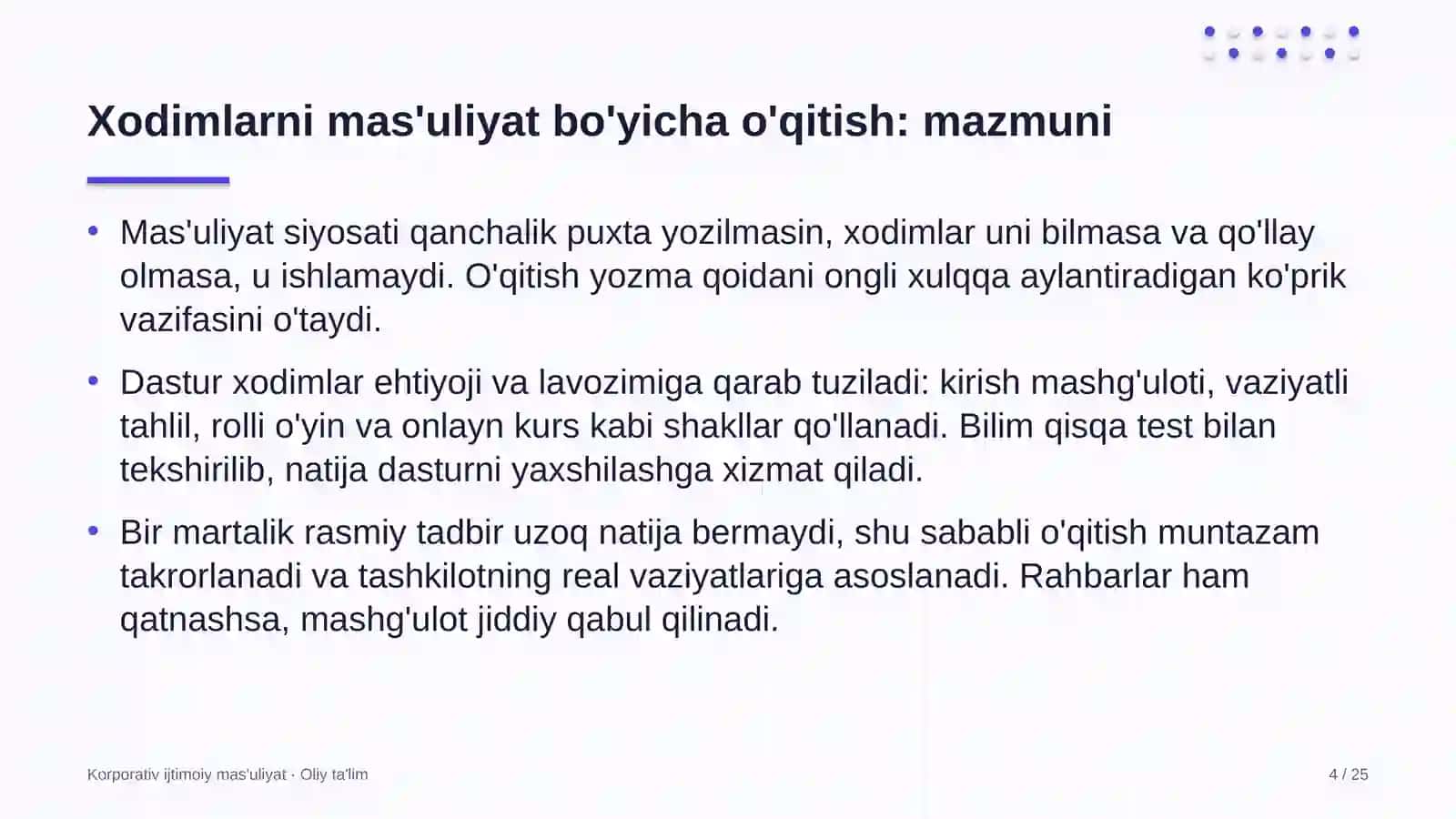dehqon xo'jaliklarida xodimlarni ijtimoiy mas'uliyat bo'yicha o'qitish 3739 4