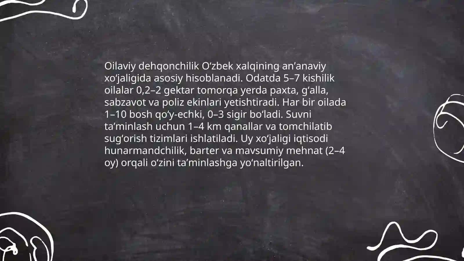 Oʻzbek xalqining anʼanaviy xoʻjaligi 4