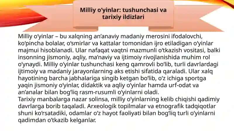 Xalq milliy o'yinlari va ularni tarbiyaviy ahamyati. 4