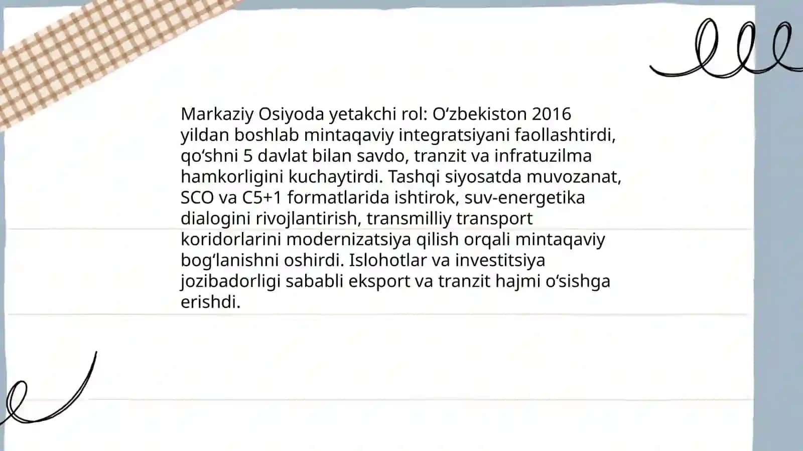 O‘zbekistonning Jahon Hamjamiyatidagi Munosib O‘rni 4