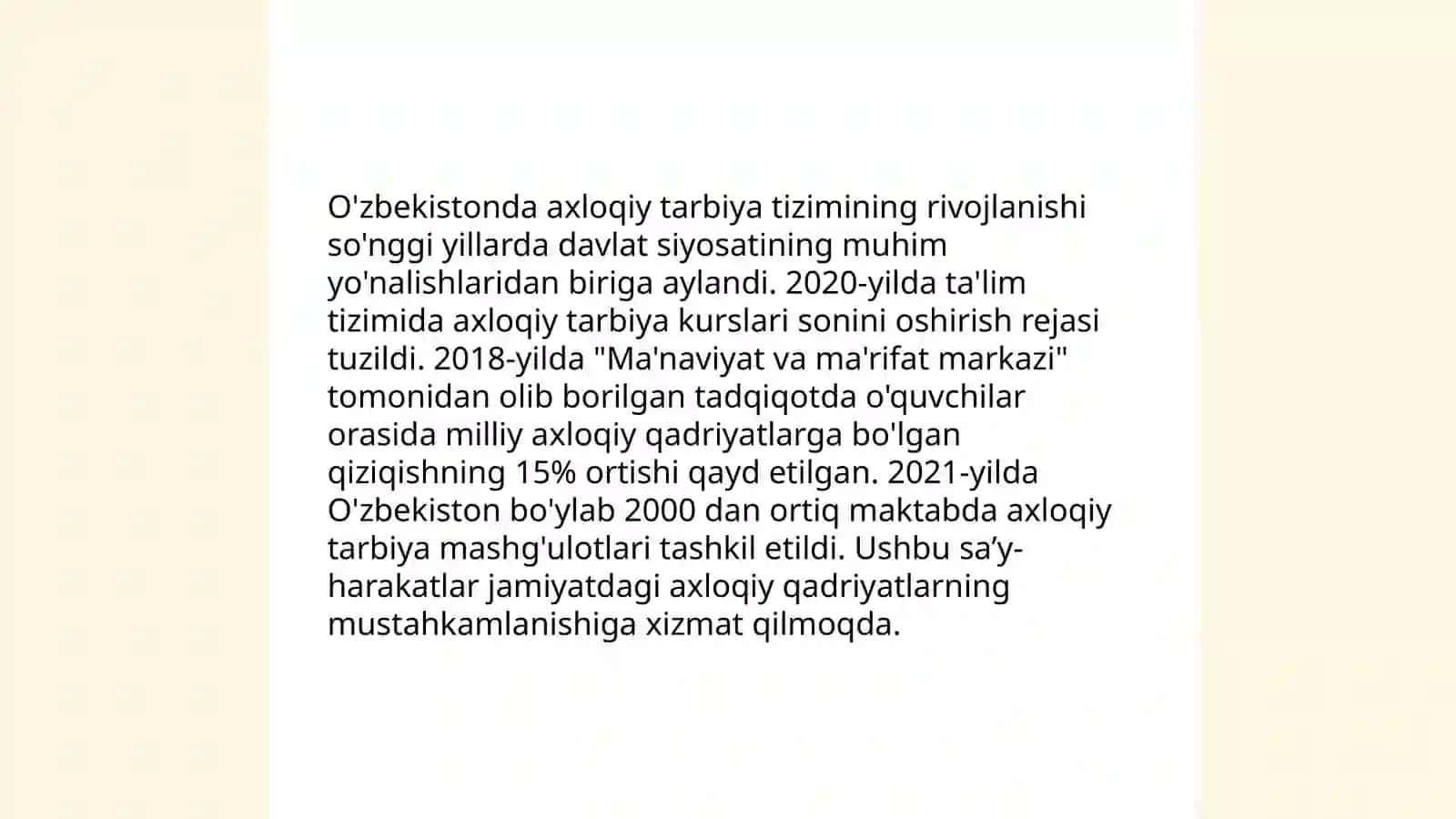 Zamonaviy axloqiy tarbiyaning yutuqlari va kamchiliklari 4