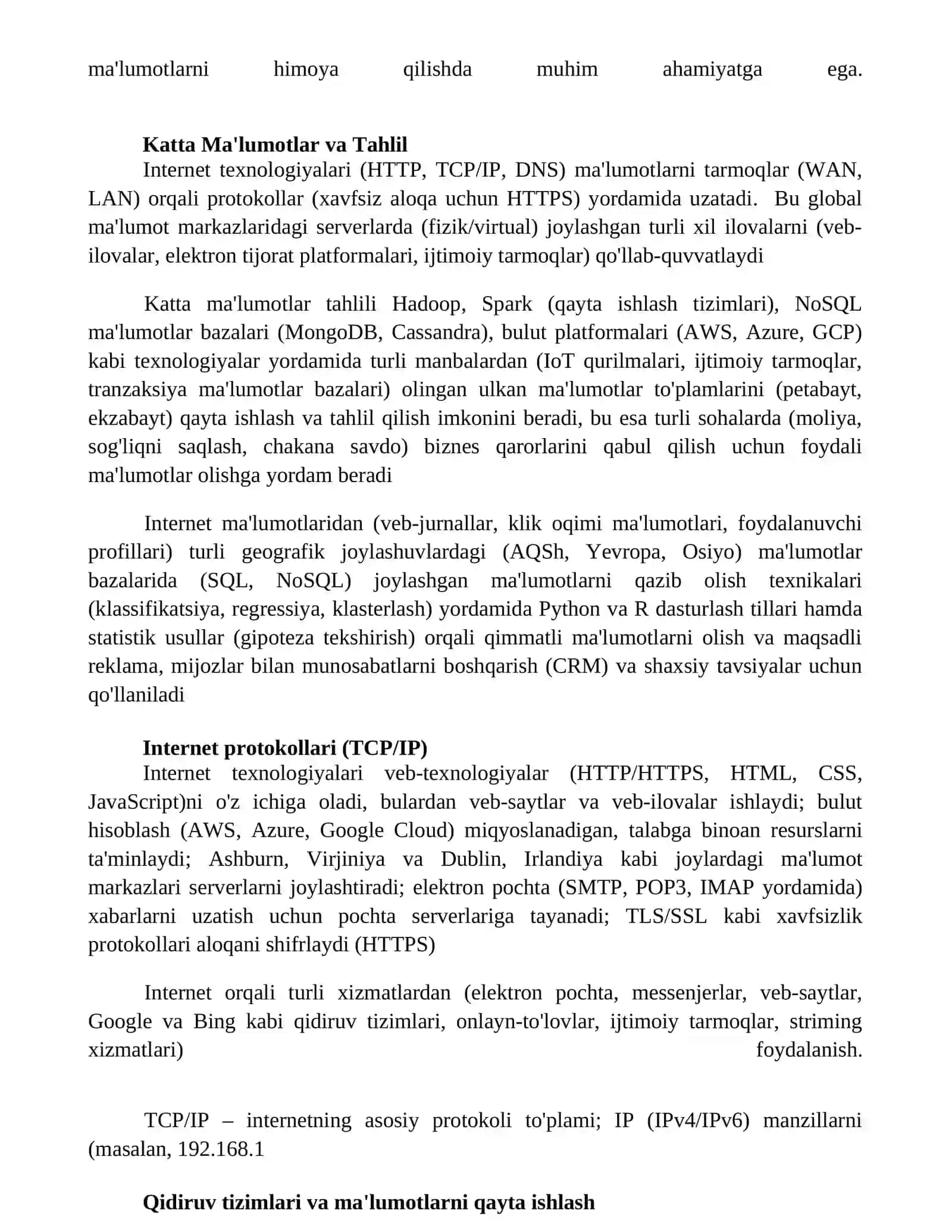 Internet texnologiyalari va ulardan foydalanish 4