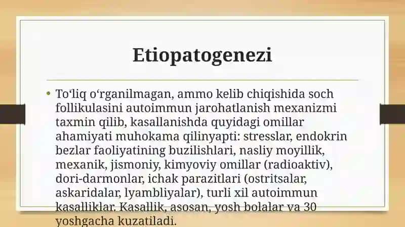 Sochlarningpatologikto‘kilishinialopetsiya 4