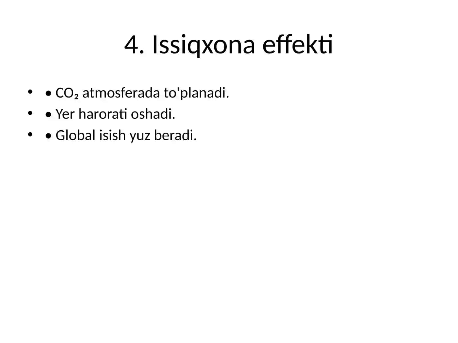 Ekologiya va iqlim o'zgarishi 4