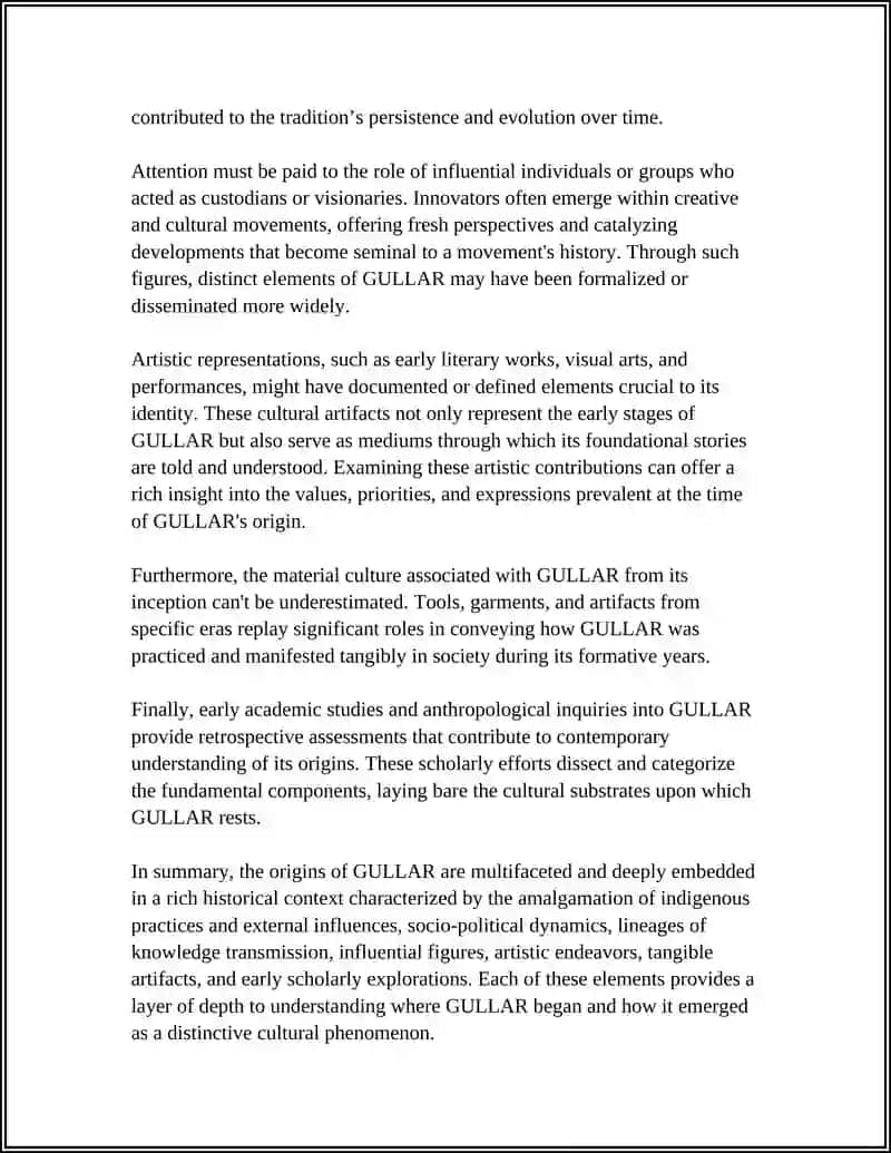 Origins of GULLAR 4