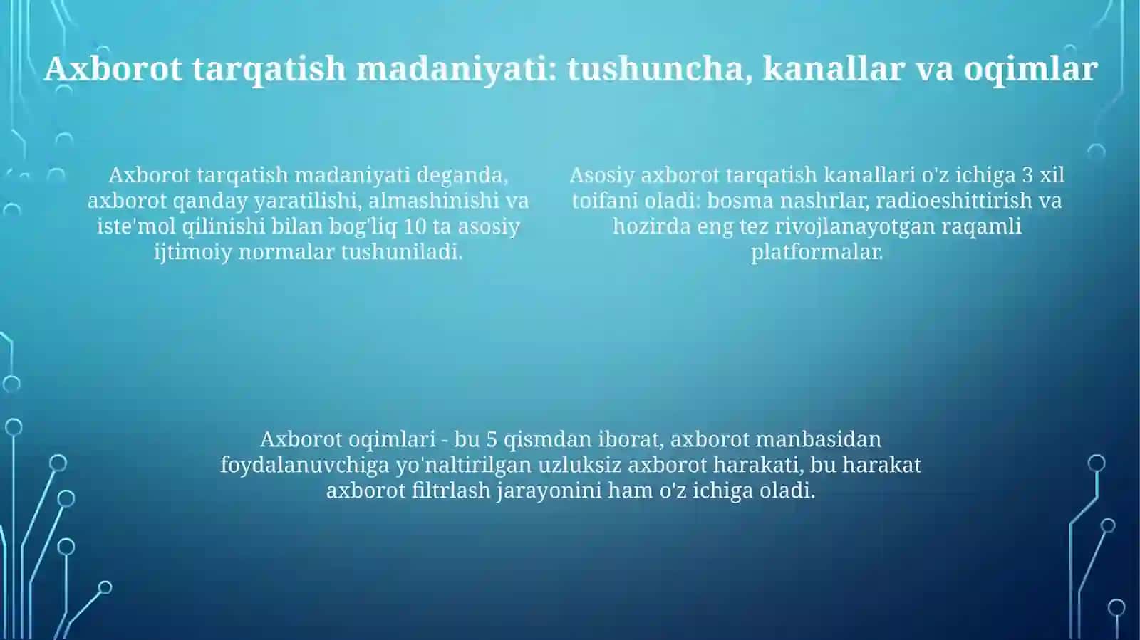 Ommaviy axborot vositalari makoni 4