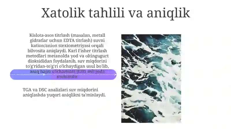 Kristalizatsiya suvini aniqlash usullari 4