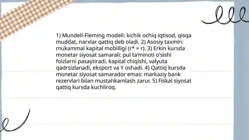 Mendell-Fleming Modeli 4