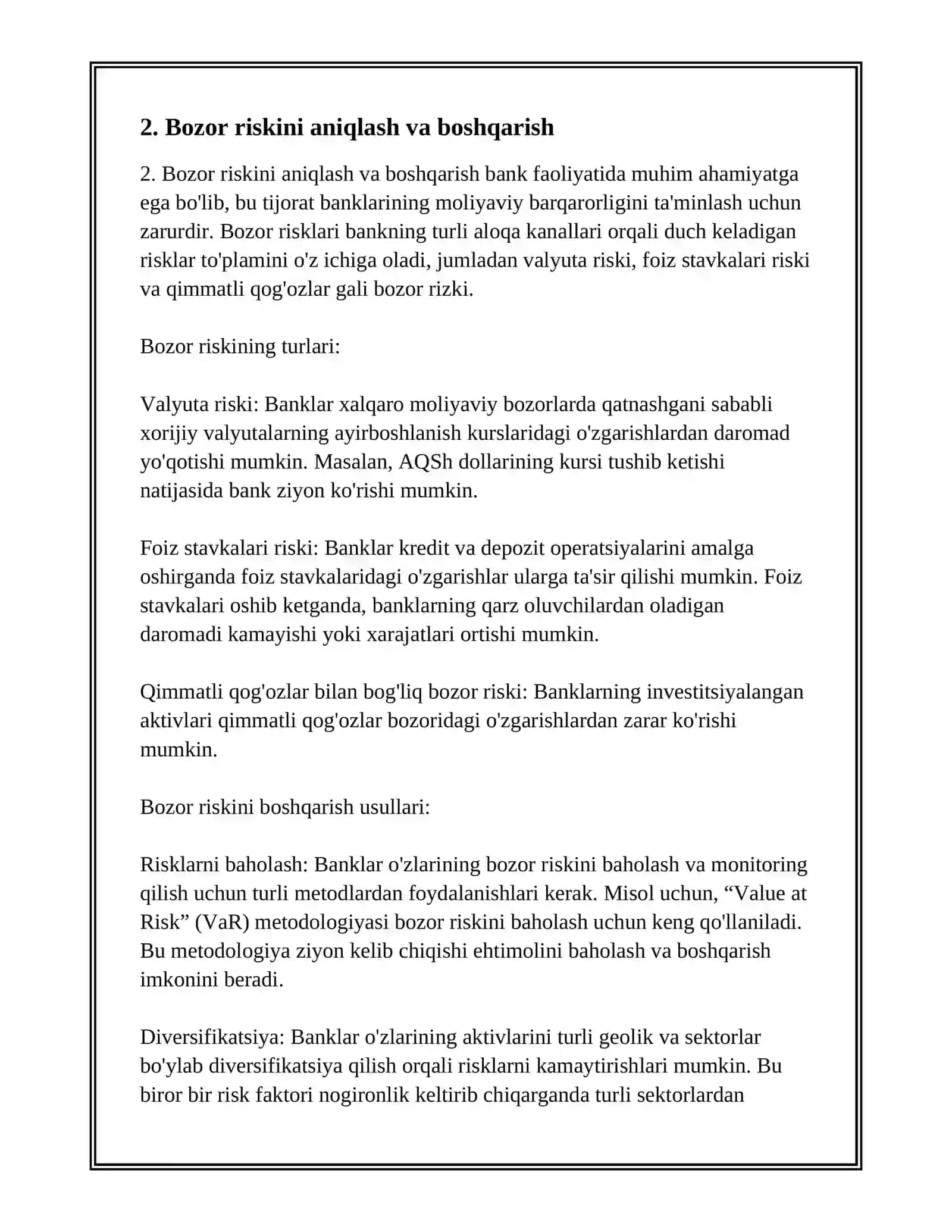 BANK RISKLERI HAM OLARDI BASQARIW 4