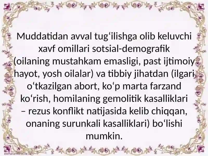 Onalikda va bolalarda hamshiralik parvarishi 4