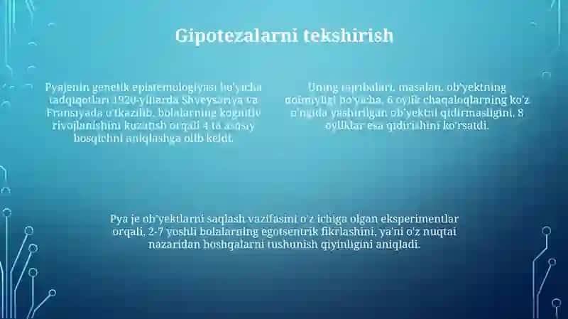 Pyaženın Hayoti va Ilmiy Faoliyati 4