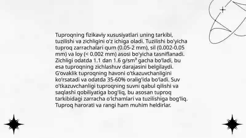Tuproq va uning tabiiy xususiyatlari 4
