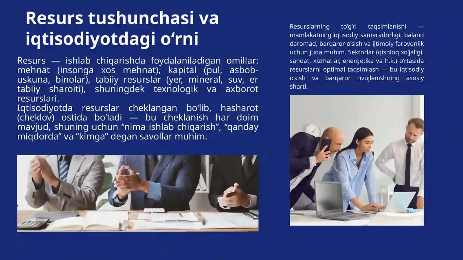 Sektorlararo resurslarning optimal taqsimlanishi 4