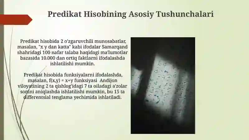 Predikatlar algebrasi formulalari 4