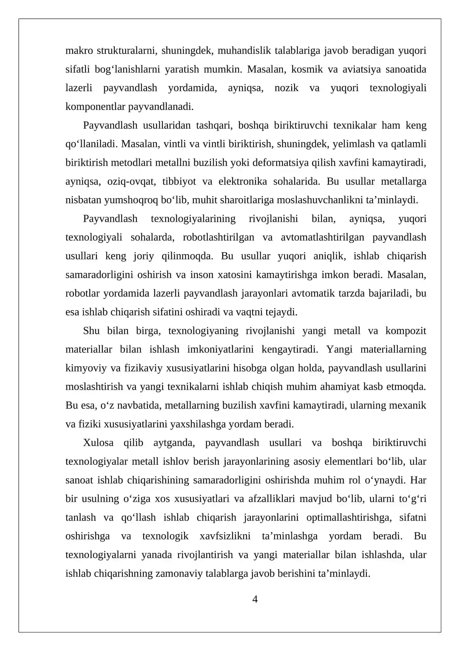 Metallarning bir-biriga mustahkam va doimiy tarzda bog‘lanishi 4