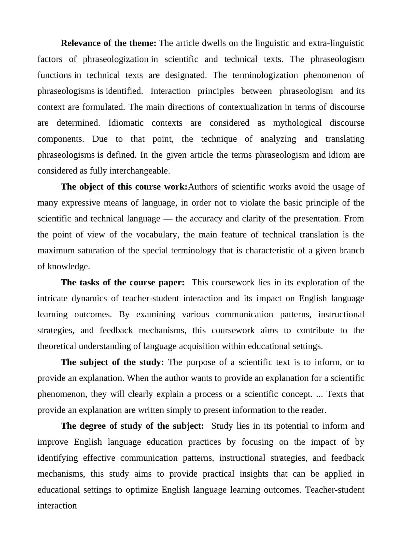 PROBLEM OF TRANSLATING SCIENTIFIC-TECHNICAL TEXT 4