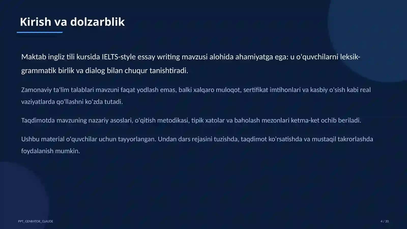 IELTS-style essay writing (11-sinf) 4