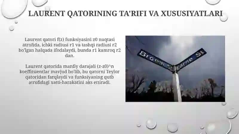 Laurent qatorlari va qutblar 4