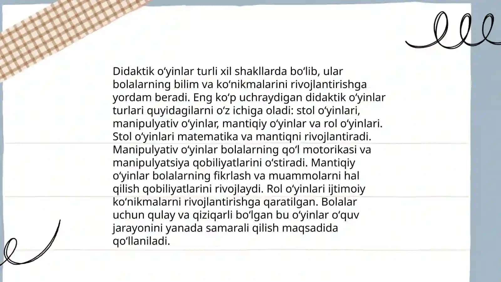 Didaktik oʻyinlar tushunchasi 4