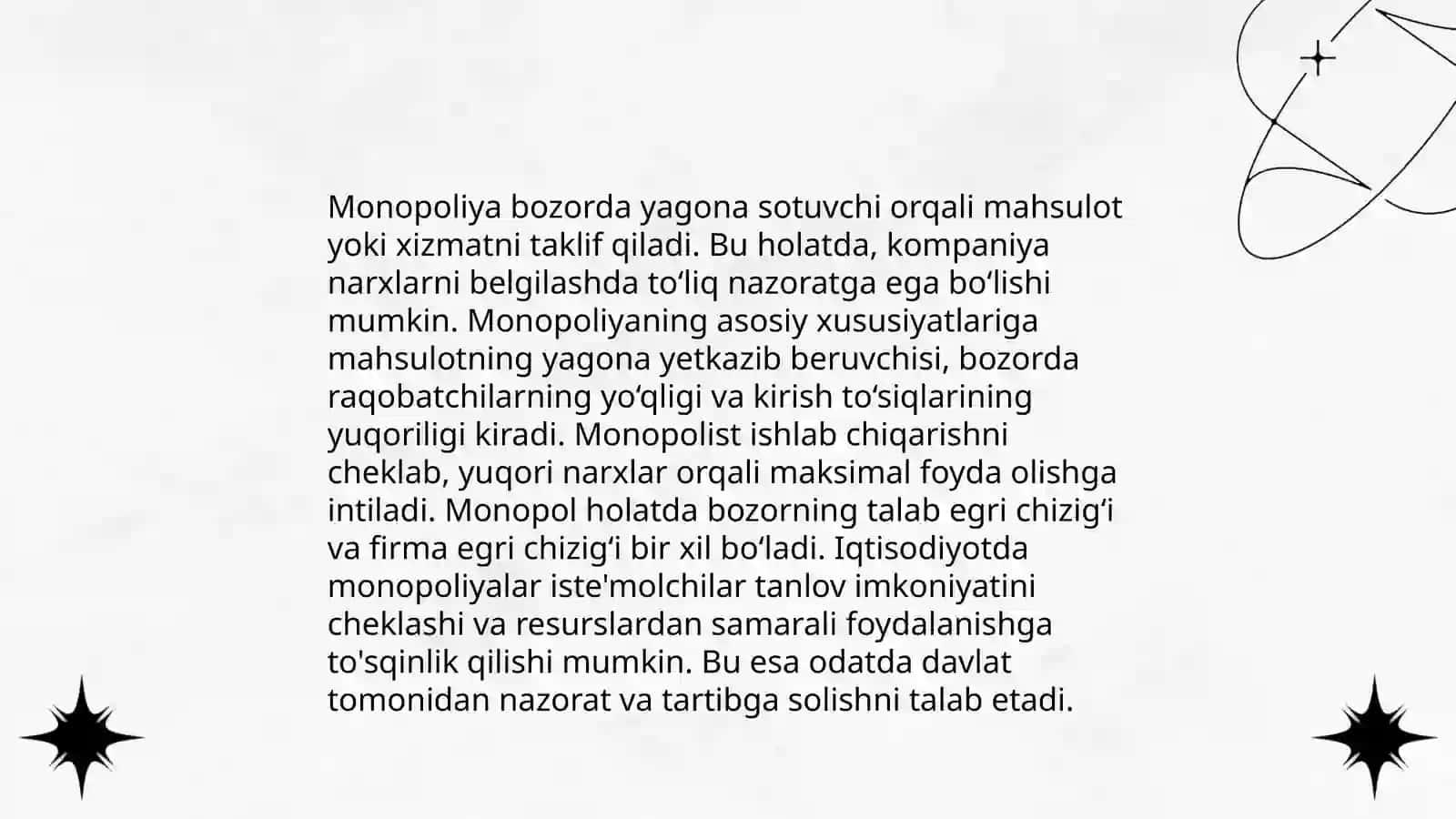 Monopoliya va monopsoniya 4