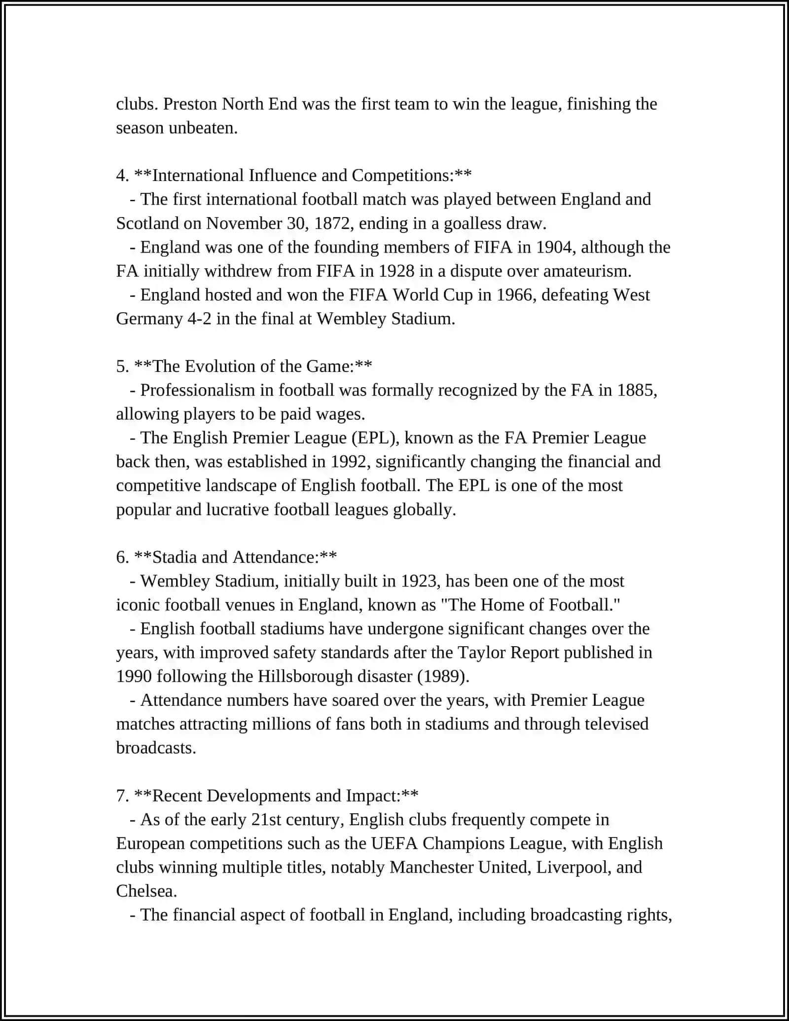 SPORT IN ENGLAND 4