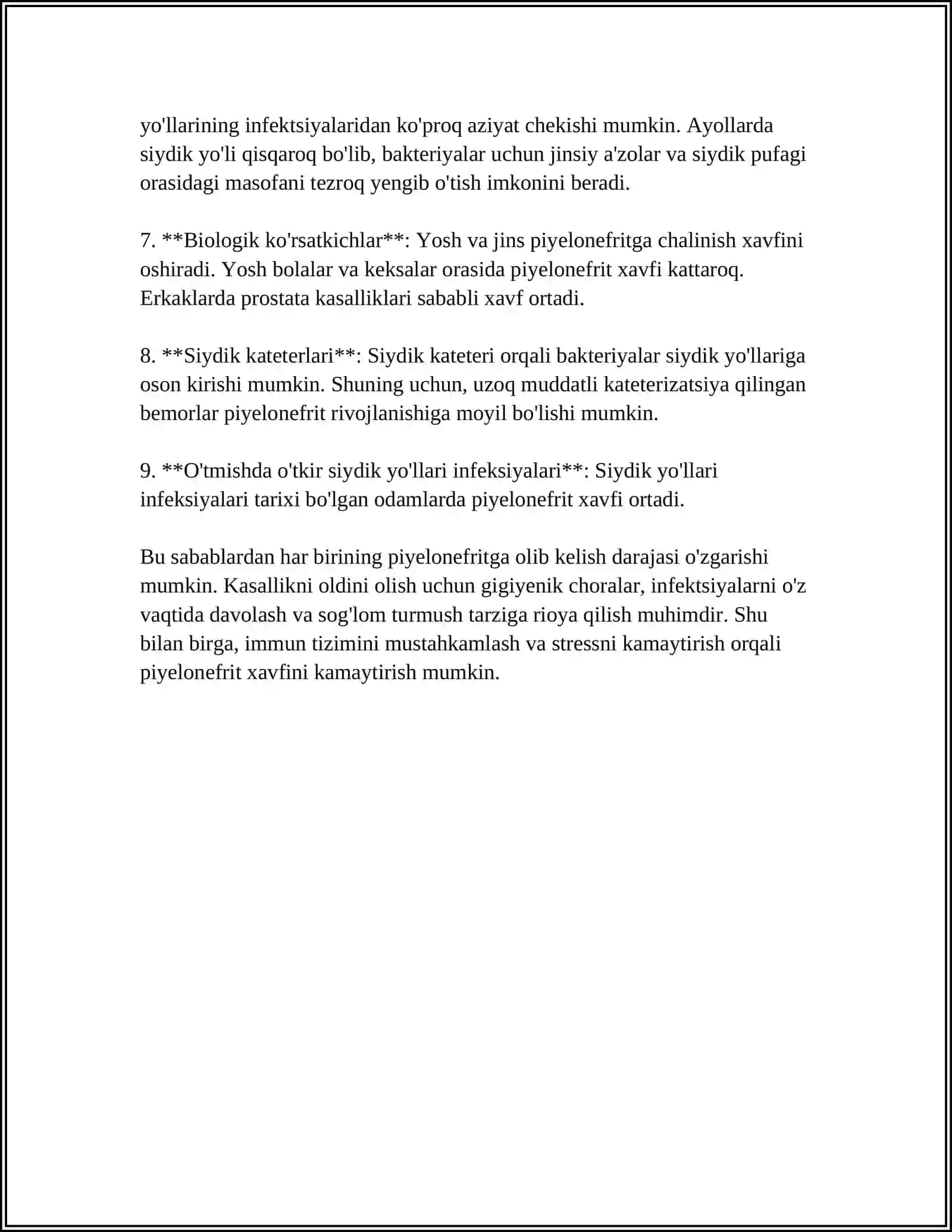 Piyelonefrit kasalligi 4
