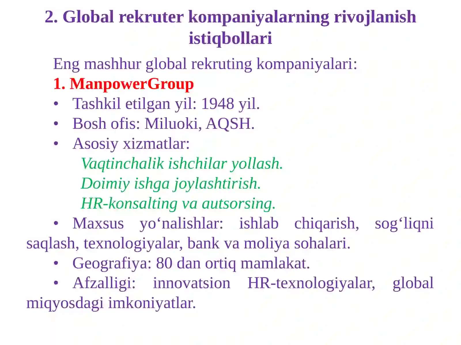 Global rekrutment kompaniyalari 4