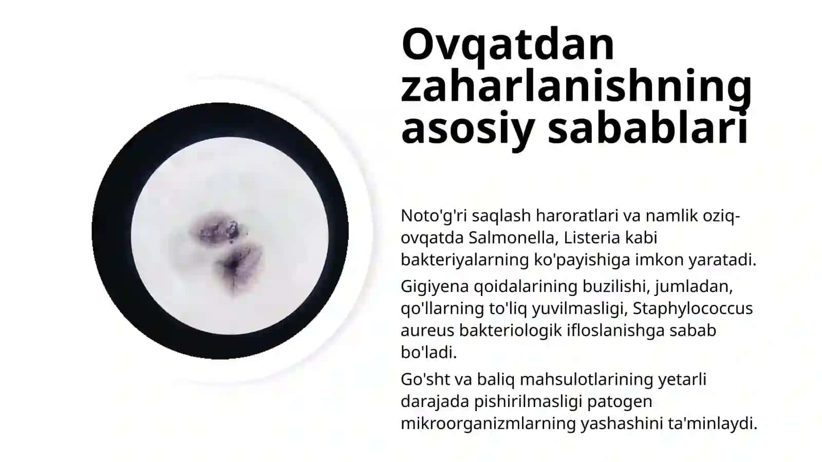Ovqatdan zaharlanishlar va ularni oldini olish choralari 4