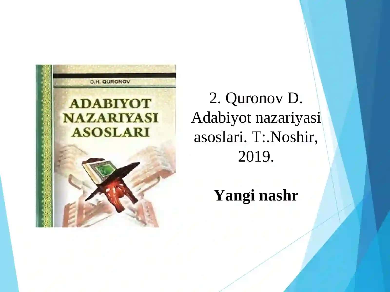 Adabiyotshunoslik asoslari fan sifatida 4